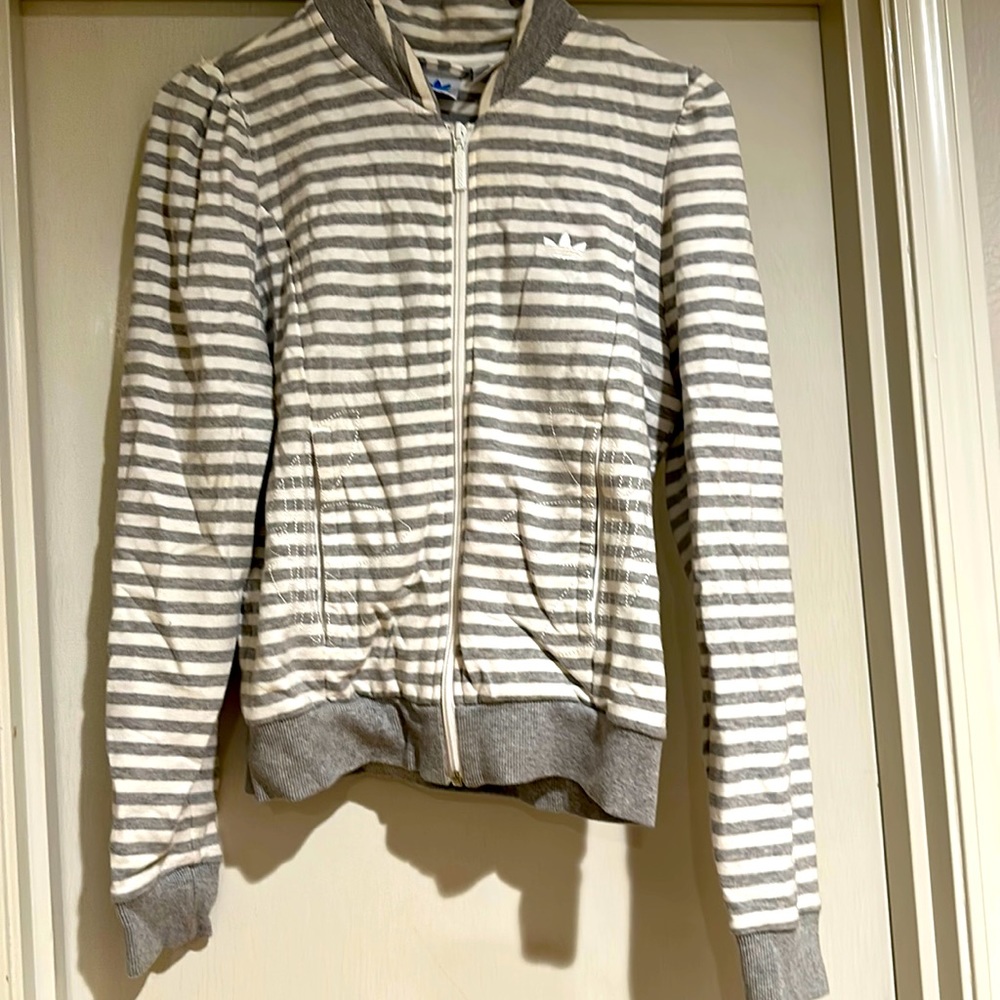 adidas striped jacket